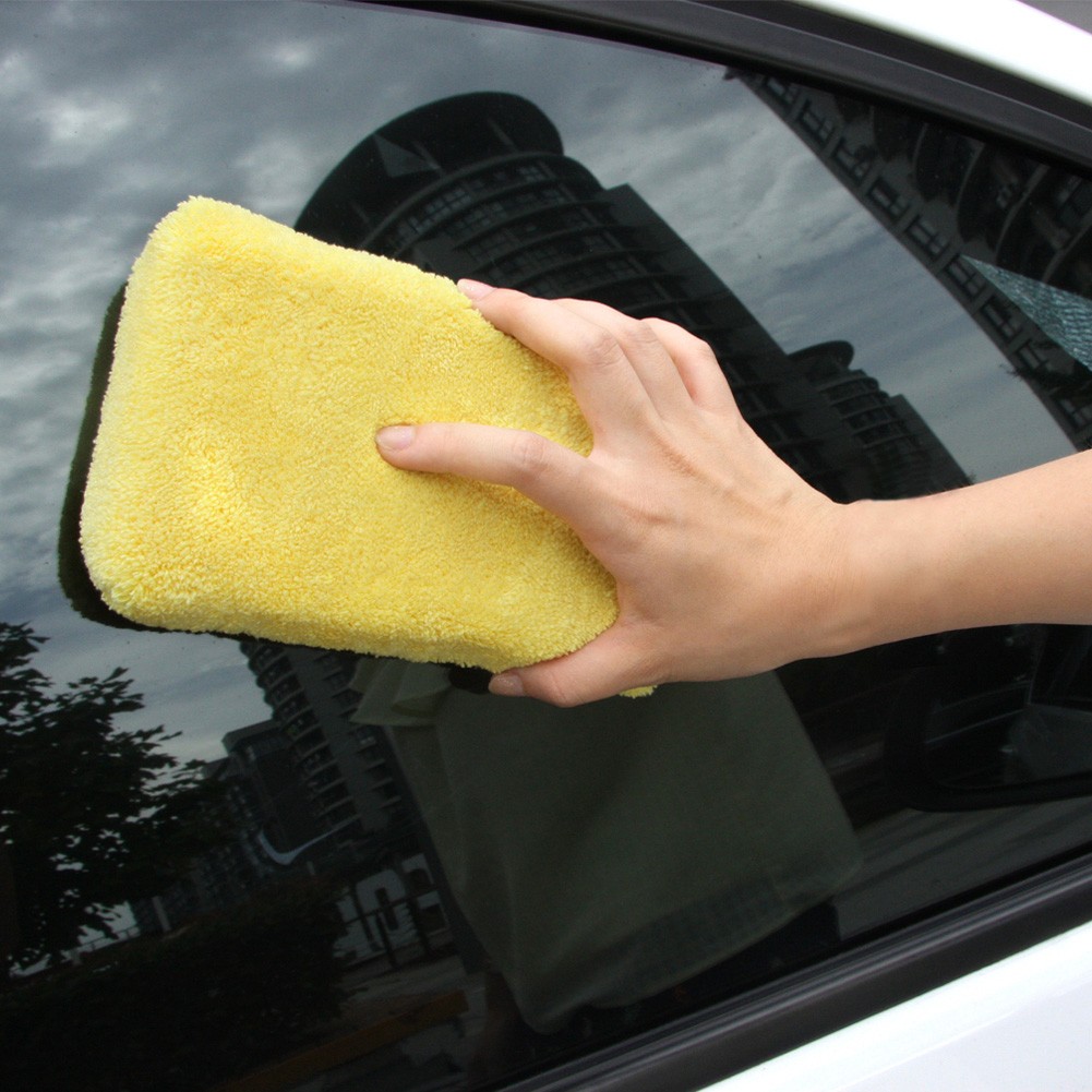 Microfiber Car Cleaning Sponge Cloth Multifunctional Wash Washing Cleaner Cloths Yellow