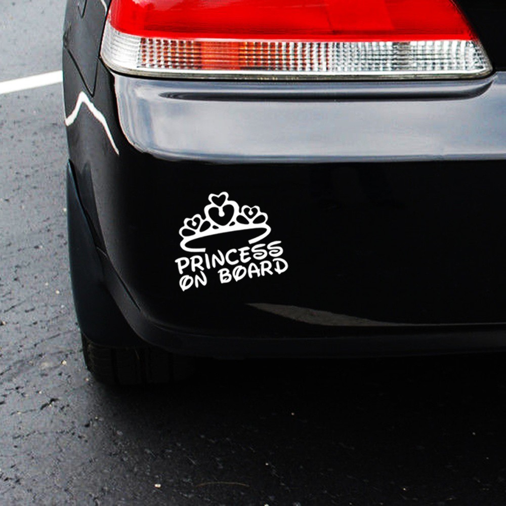 Princess on Board Car Body Styling Sticker Removable Waterproof