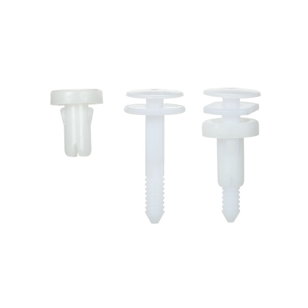 Nylon Bumper Fastener Rivet Clips White Door Panel Retainer Clips 1/4