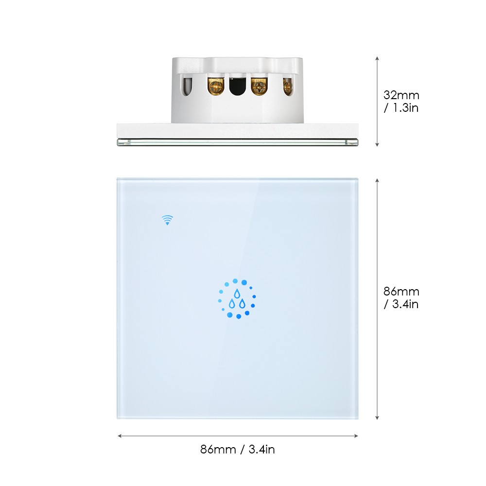 16A 95-240V Weekly Programmable LCD Display T-ouch Screen Electric Heating Thermostat Room Temperature Controller