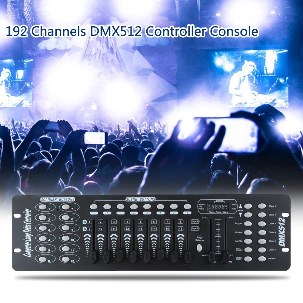 192 Channels DMX512 Controller Console for Stage Light Party DJ Lottomr Operator