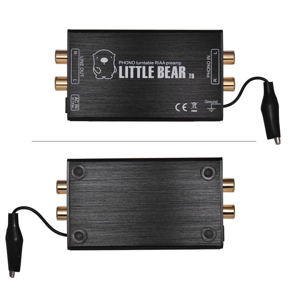 Mini MM Phono Preamp Preamplifier with RCA Input & Output Interfaces Aluminum Alloy