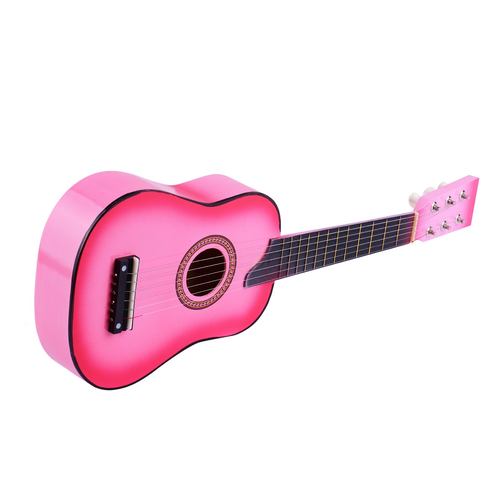 25-inch Kids Toy Guitar 6-String Children Guitar Musical Toy Instrument Merbau Plywood Body Engineered Wood Fingerboard Bridge with Pick String