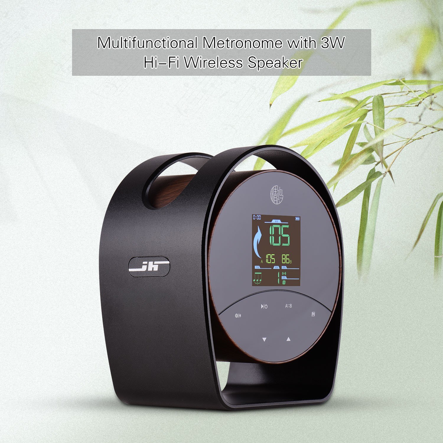 Multifunctional Metronome Changable Speed 3W Hi-Fi Wireless Speaker Memory Function with LCD Display 3.5mm Earphone Jack 3.5mm Line