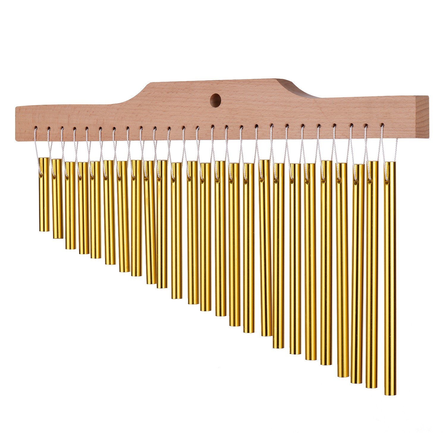 25 Bar Chimes Gold Aluminum Alloy Wooden Bar