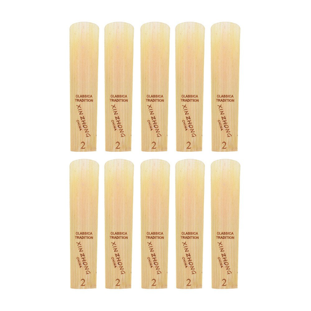 Normal Level Bb Soprano Saxophone Sax Reeds Strength 2.0 for Beginners, 10pcs/ Box