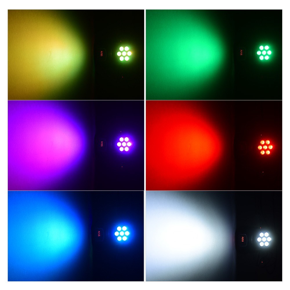 Stage Light Mini Moving Head Light 7 LEDs 4 in 1 RGBW DMX512 9/14 Channels with Remote Control for KTV Club Bar Party DJ Show Bands