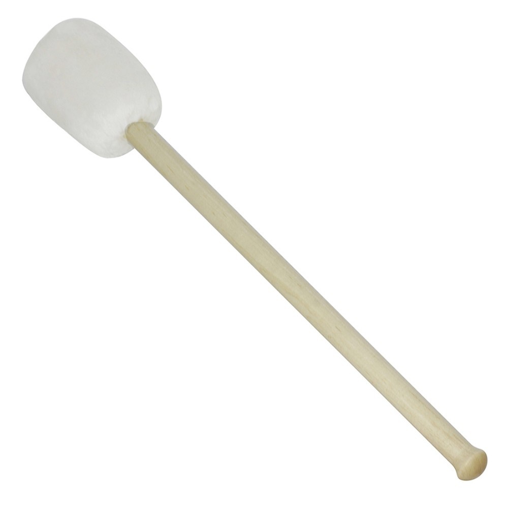 Marching Bass Drum Mallet Drumsticks Single Stick Beater with White Wool Head and Maple Wood Pole Percussion Instrument Accessories