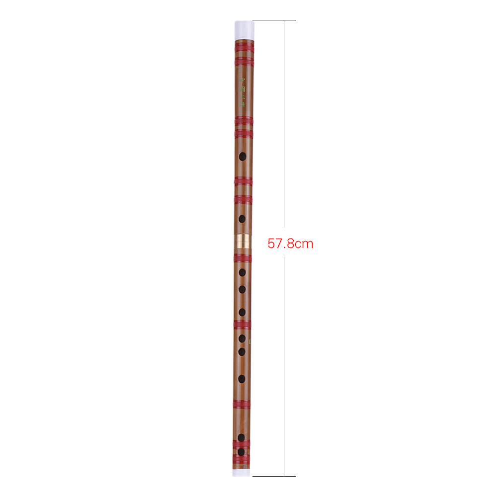 Pluggable Bitter Bamboo Flute Dizi Traditional Handmade Chinese Musical Woodwind Instrument Key of D Study Level Professional Performance