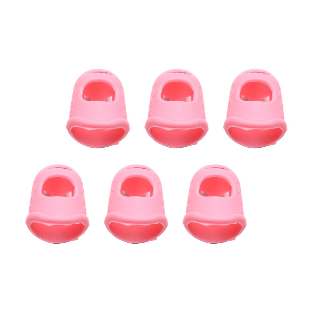 6pcs Guitar Silicone Finger Fingertip Protectors for Guitar Ukulele Beginners M