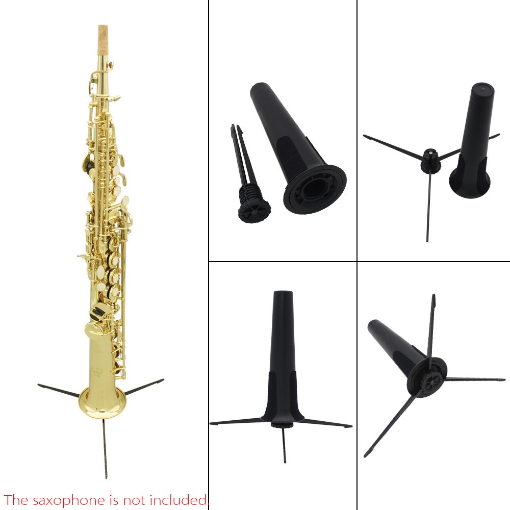 Portable Soprano Saxophone Sax Stand Folding Tripod Black