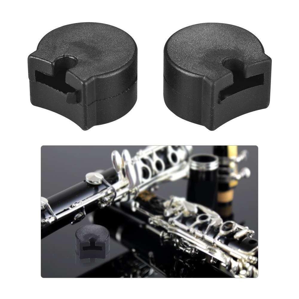 Black Rubber Clarinet Thumb Rest Cushion Protector Set Finger Cover Comfortable Pack of 5