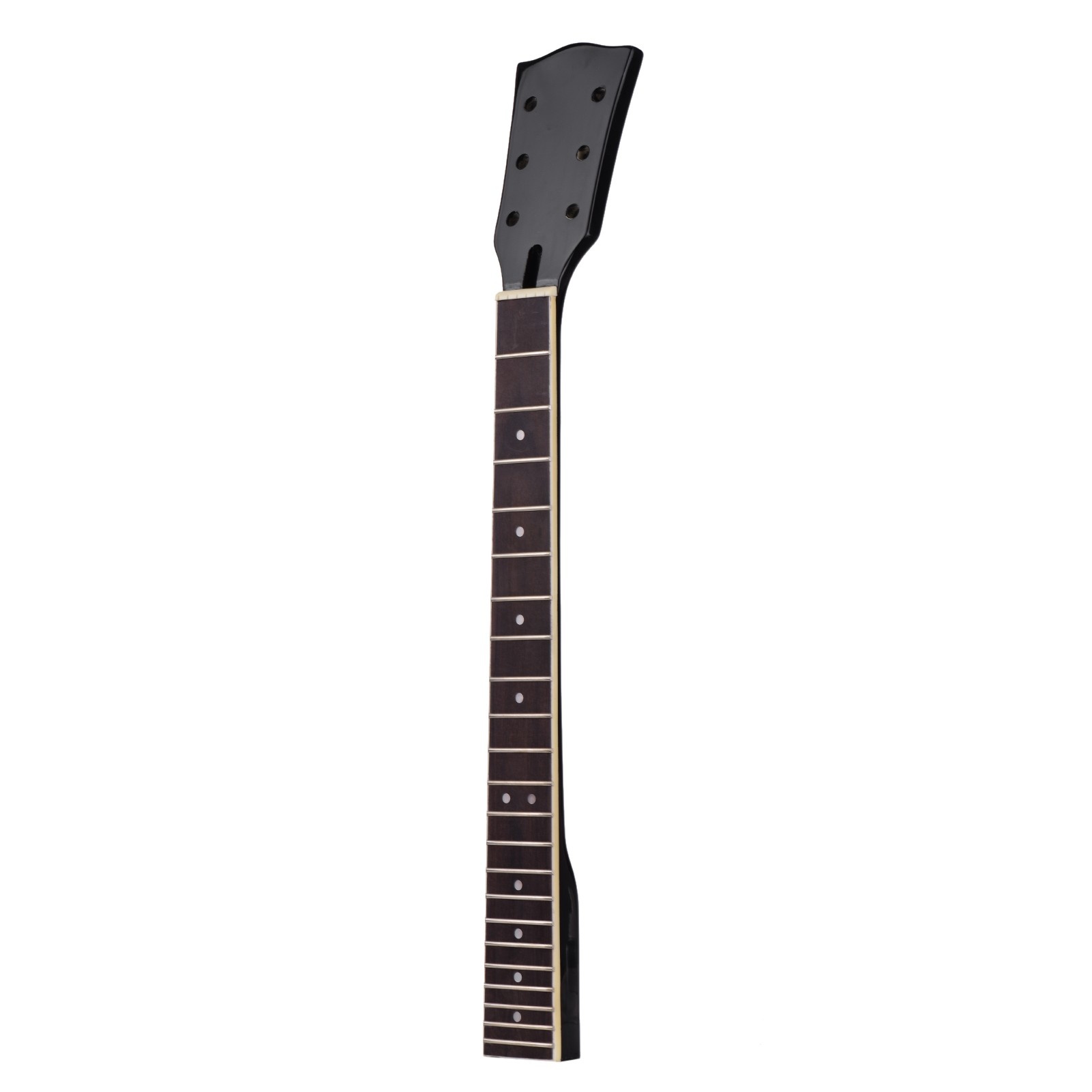 Black Electric Guitar Neck Maple Wood 22 Frets Fingerboard with White Dots Inlay Replacement for Gibson LP Electric Guitar