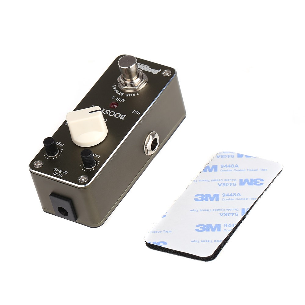 Aroma ABR-3 Mini Booster Electric Guitar Effect Pedal with Fastener Tape Aluminum Alloy Housing True Bypass