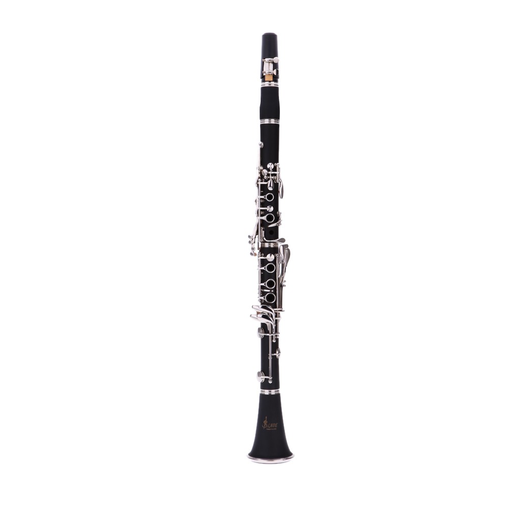 Clarinet Bakelite 17 Key BÃ¢â„¢Â­ Flat Soprano Nickel Plating Exquisite with Cork Grease Cleaning Cloth Gloves 10 Reeds Screwdriver Woodwind Instruments