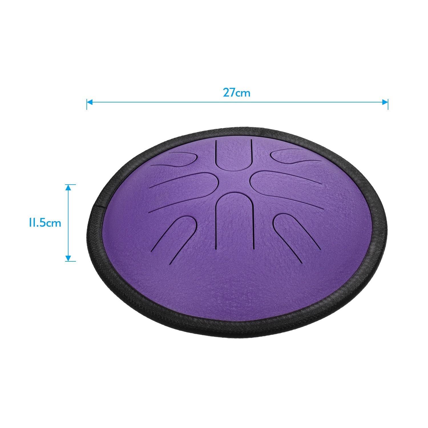 10 Inches Portable Steel Tongue Drum 8 Notes Handpan Drum Travel Drum Percussion Instrument with Mallets Carry Bag for Meditation Yoga Zazen