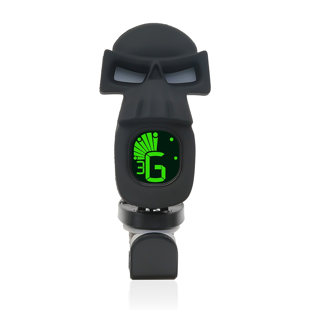 Unique Cool Skull Clip-On Tuner LCD Display for Guitar Chromatic Bass Ukulele Violin