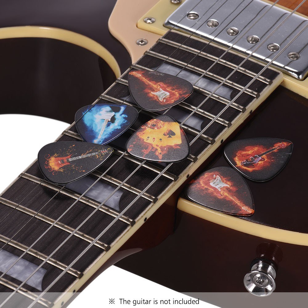 Celluloid Guitar Picks Cool Guitar Picks Variety Pack 12 PCS Thin 0.46~0.76 MM Three Styles Randomly Delievered