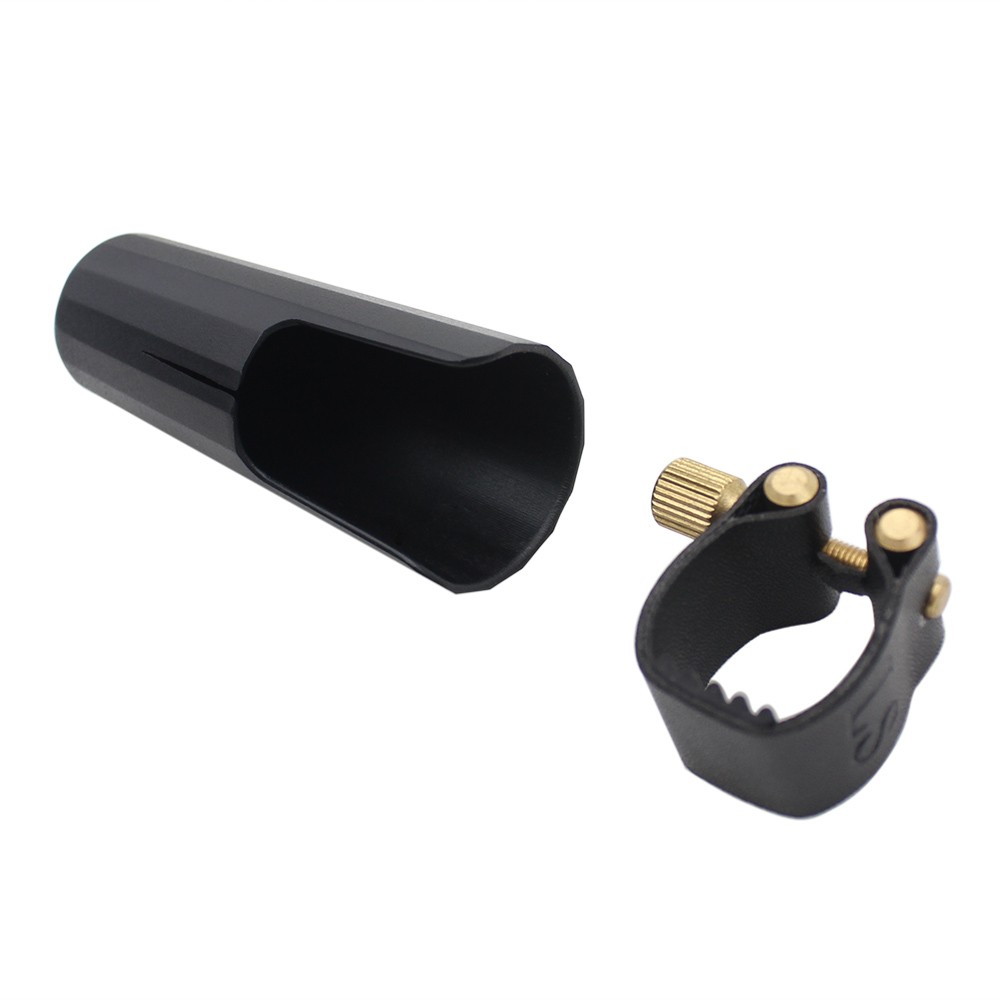 Leather Ligature Fastener with Plastic Cap for Clarinet Bakelite Mouthpiece Durable