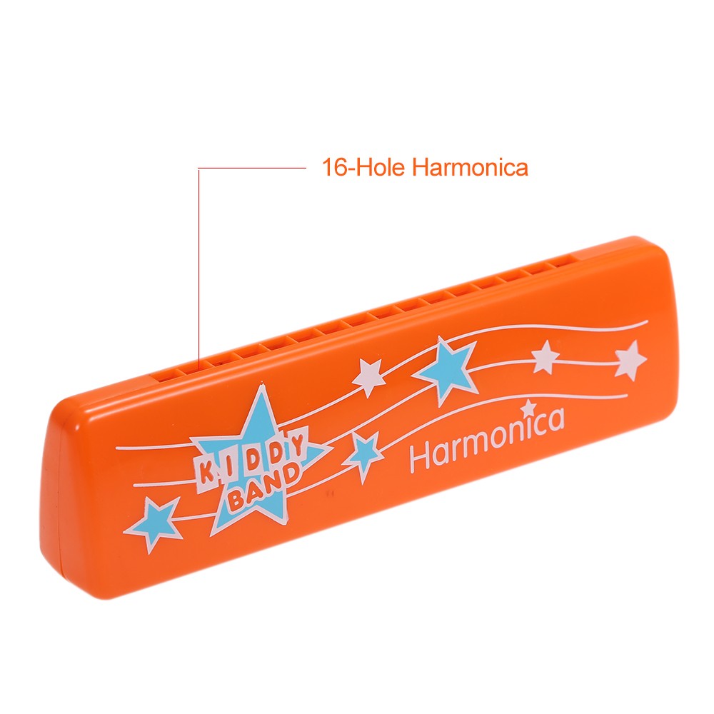 16-Hole Harmonica Mouth Organ Puzzle Instrument Early Education Toy for Children Kids