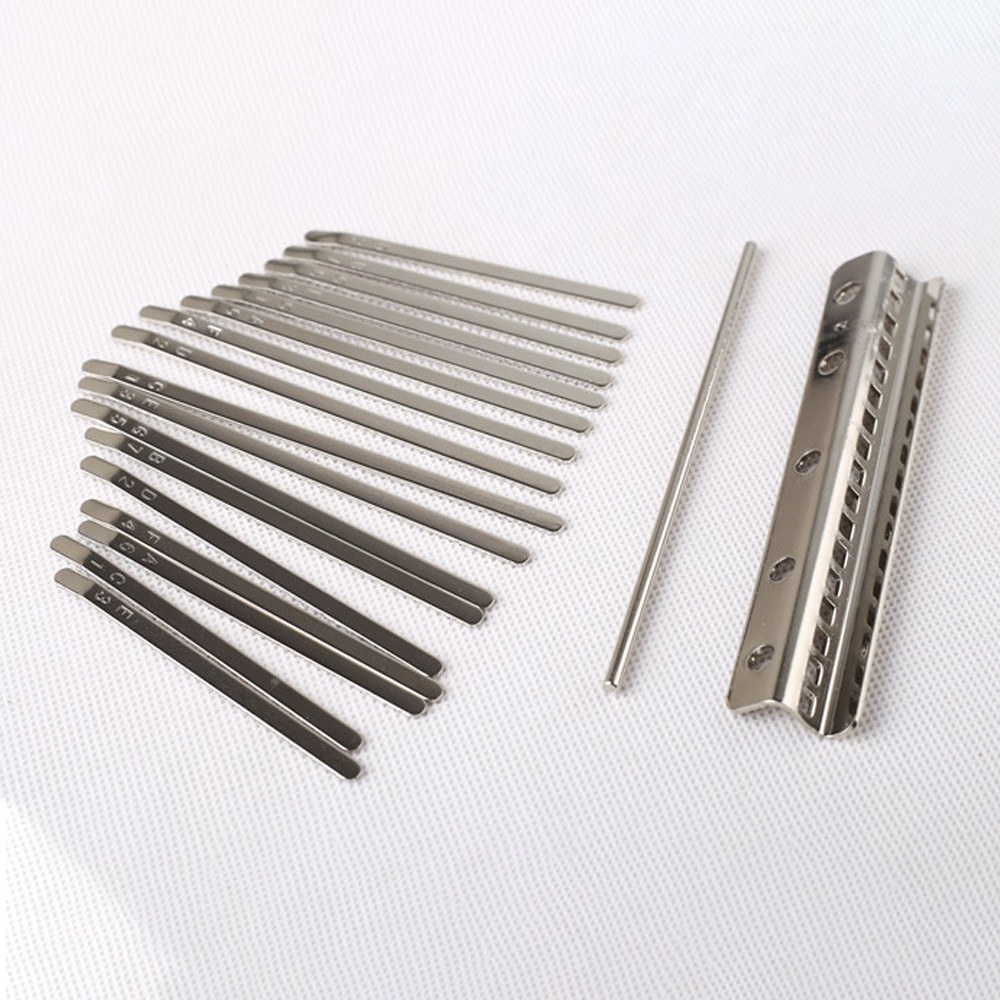 17 Keys Kalimba DIY Set Steel Keys Lettering Kalimba Keyboard Musical Instrument Replacement Supplies