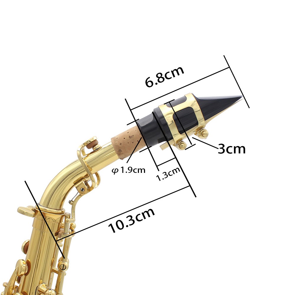 LADE Brass Golden Carve Pattern Bb Bend Althorn Soprano Saxophone