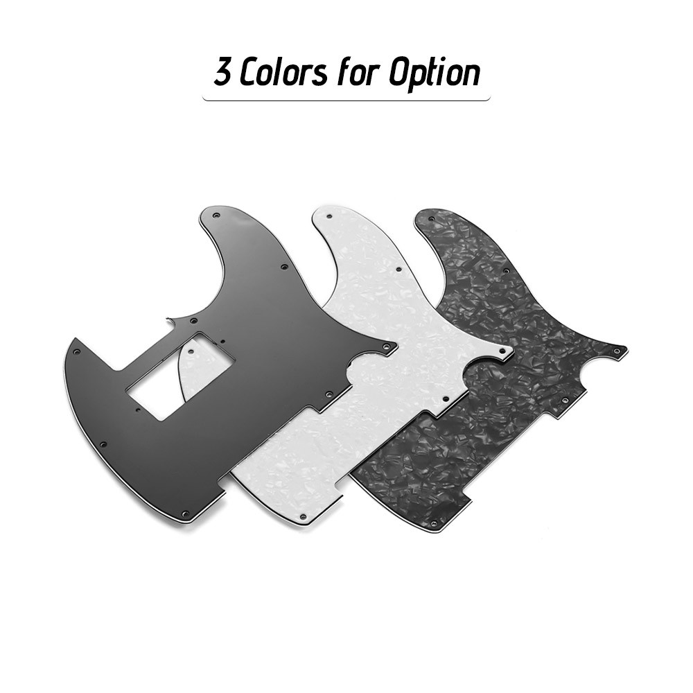 Black Pearl 3Ply Guitar Pickguard Plate with Humbucker Pickup Hole for TL Style Electric Guitars