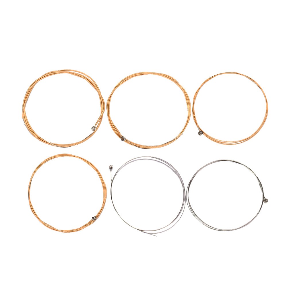 Acoustic Folk Guitar Strings Steel Core Golden-Copper Winding Light-Coated Anti-Rust 6pcs/set