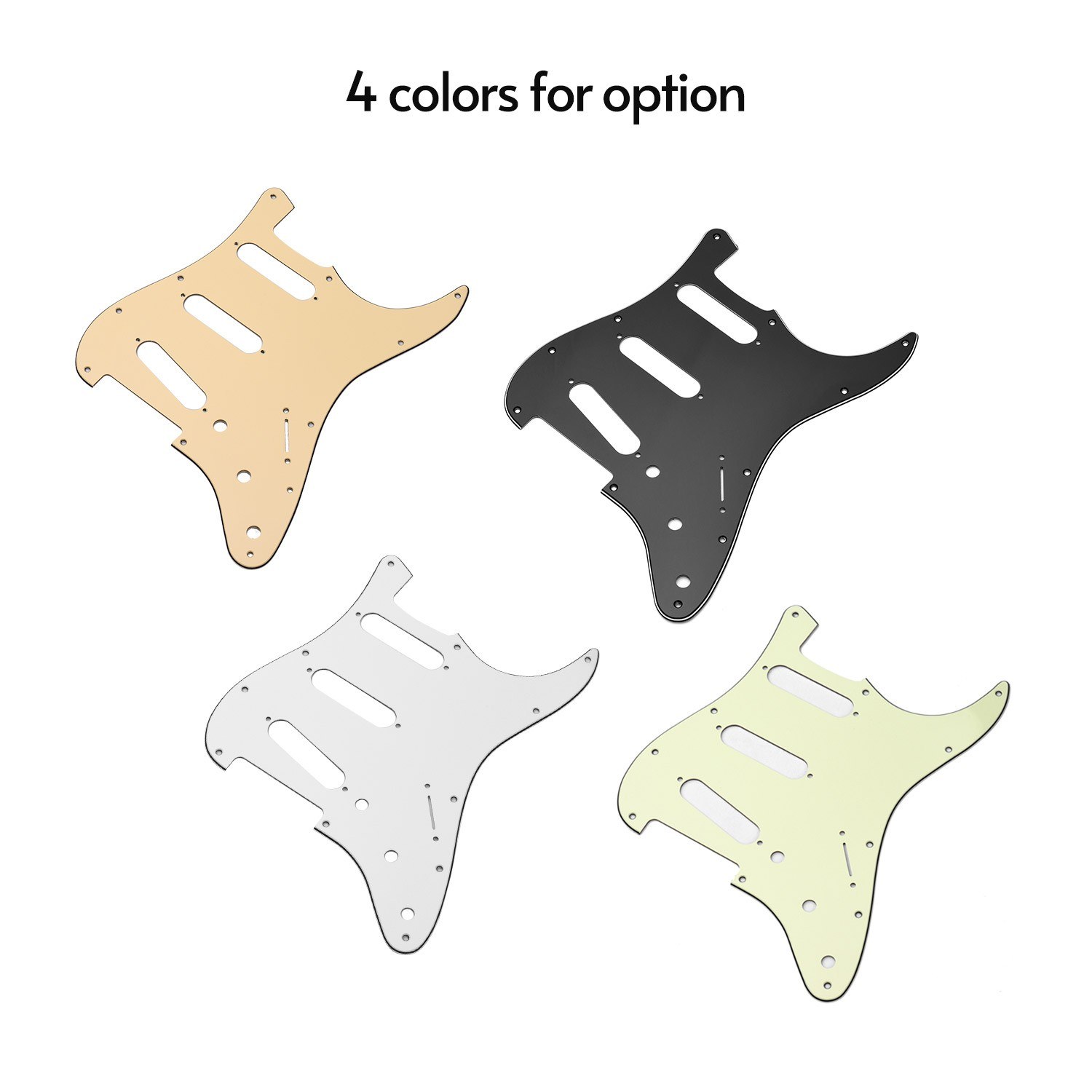 Standard 11 Hole Guitar Pickguard 3 Ply Panels Pickguard with Screws for ST Guitar