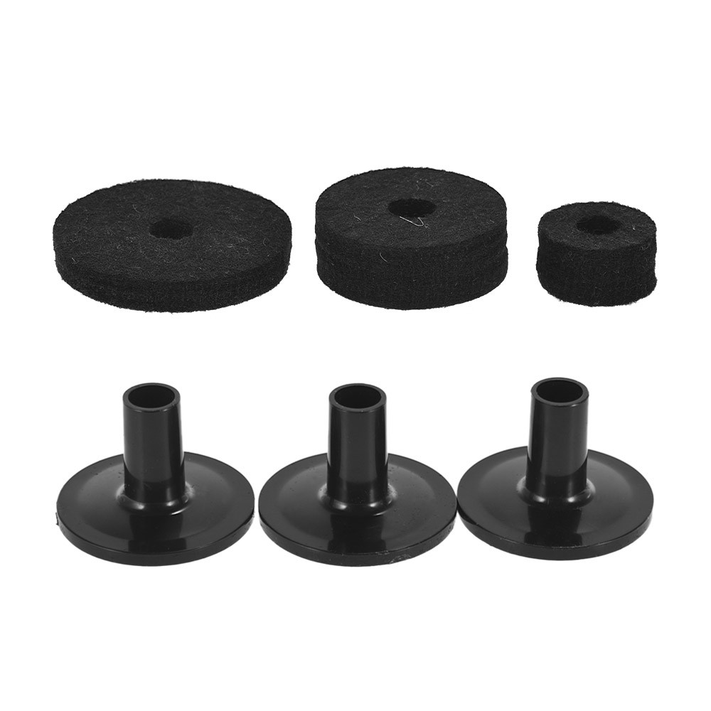 Pack of 21 PCS Drumset Kit Accessories Cymbal Stand Felts Hi-Hat Clutch Felts Hi Hat Cup Felts Cymbal Wing Nuts Cymbal Sleeves and Metal Gaskets Replacement Black