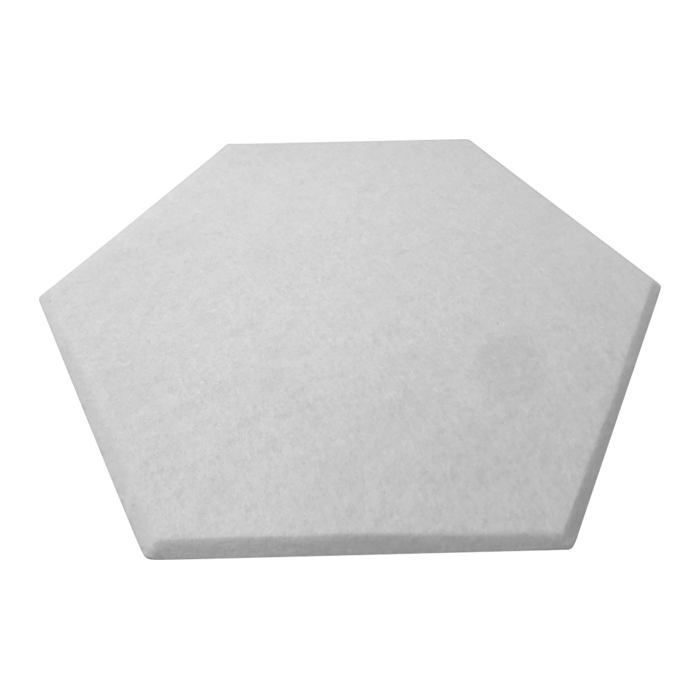 12pcs 14*13*0.4in Acoustic Panels Hexagon Design Polyester Fiber Material Sound & Heat Insulation Soundproof Sound Absorbing Panel Wall Deadening