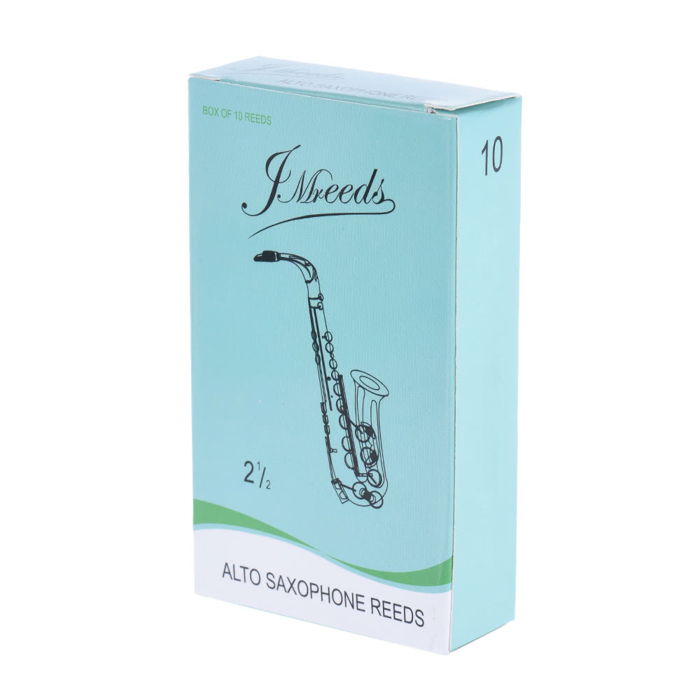 10pcs/ Box Eb Alto Saxophone Sax Bamboo Reeds Strength 2.5