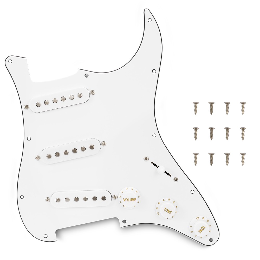 3-ply SSS Prewired Pickups Pickguard Scratch Plate for Electric Guitar Guitars Pick Guard