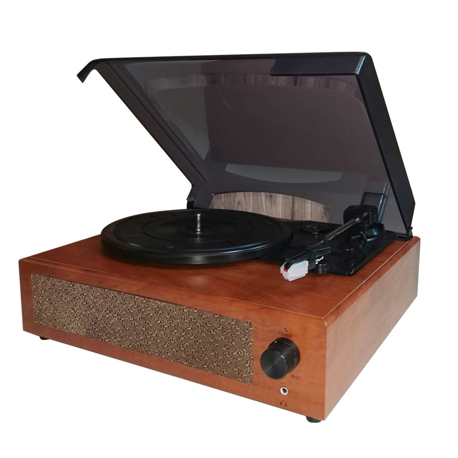 Portable Gramophone Vinyl Record Player Vintage Classic Turntable Phonograph with Built-in Stereo Speakers