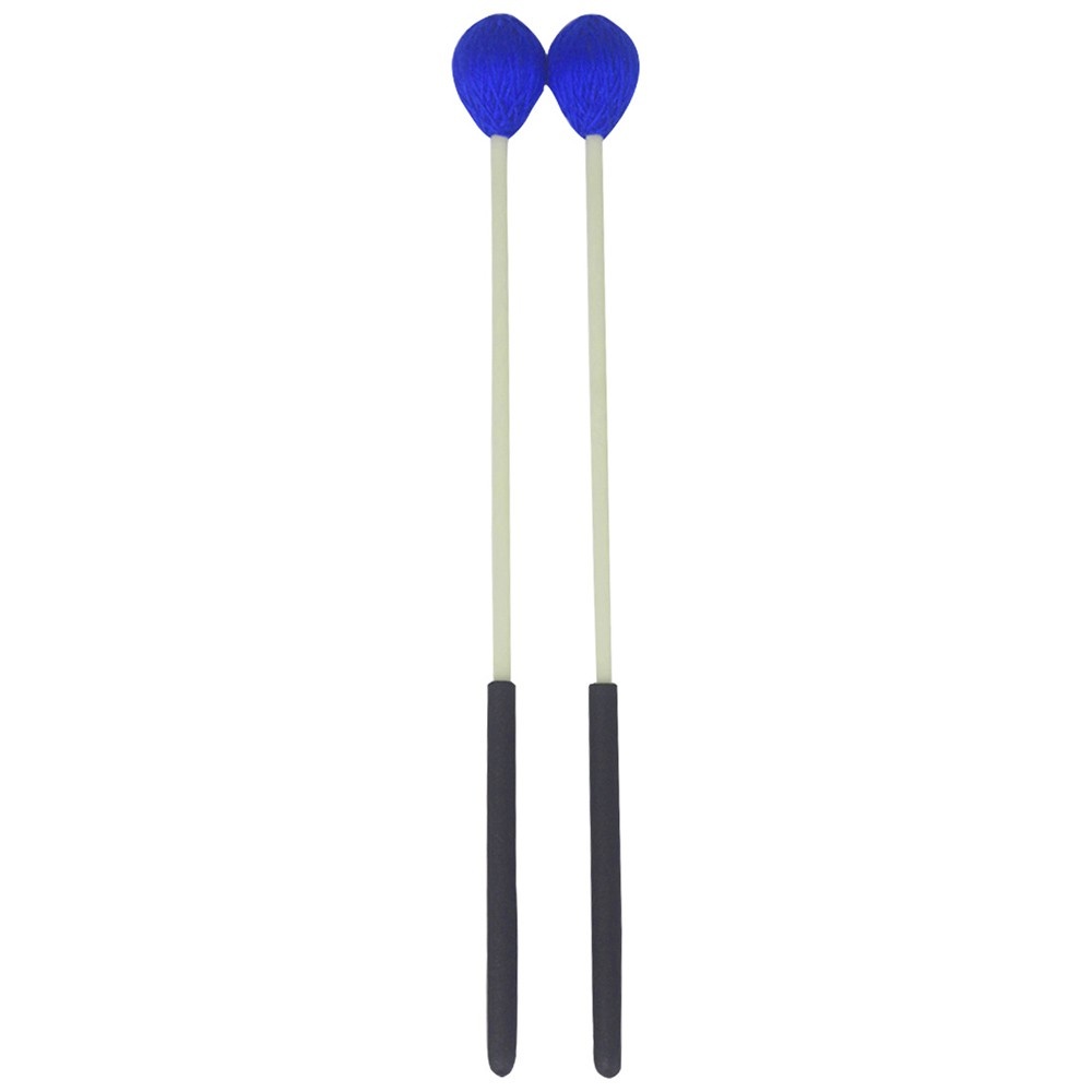 Primary Marimba Stick Mallets Xylophone Glockensplel Mallet with Fiberglass Handle Percussion Instrument Accessories for Professionals Amateurs 1 Pair Blue