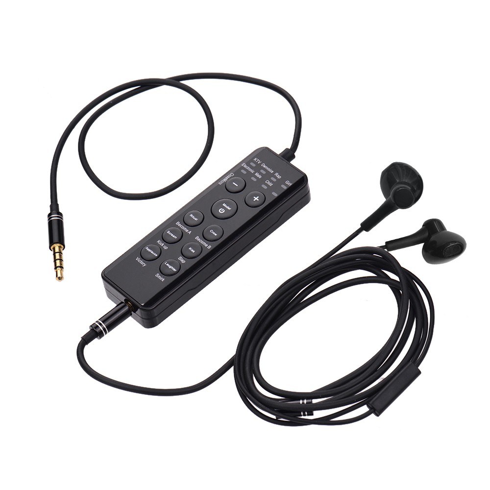 Voice Changeable Smart BT Sound Card Headset Voice Changer with 7 Sound Effects 10 Special Effects Built-in DSP Digital Reverb Sound Dodge Function