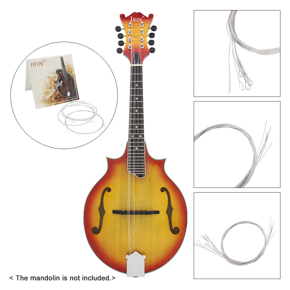 High-quality Mandolin Strings String Plated Steel Silver-plated Copper Alloy Wound, Full Set (E-A-D-G)