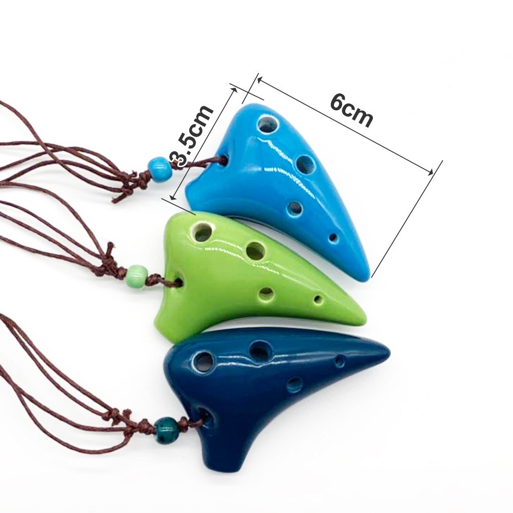 6 Holes Ceramic Ocarina Alto C Submarine Style Musical Instrument with Lanyard Music Score For Music Lover and Beginner