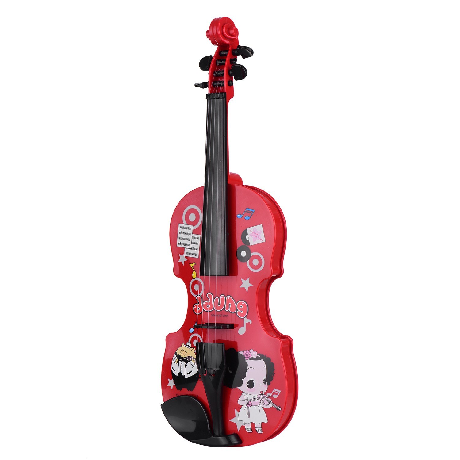 Kids Little Violin with Violin Bow Fun Educational Musical Instruments Electronic Violin Toy for Toddlers Children Boys and Girls Red