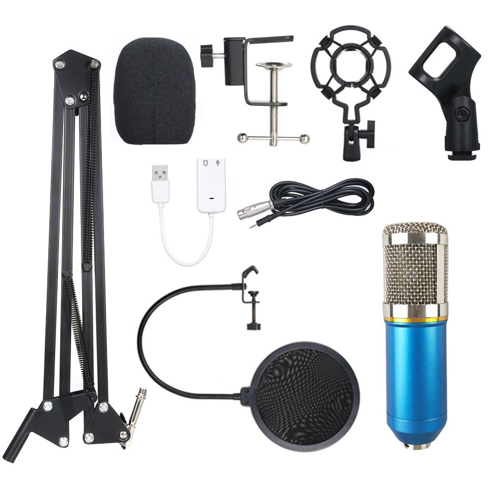 BM800 Professional Suspension Microphone Kit Studio Live Stream Broadcasting Recording Condenser Microphone Set