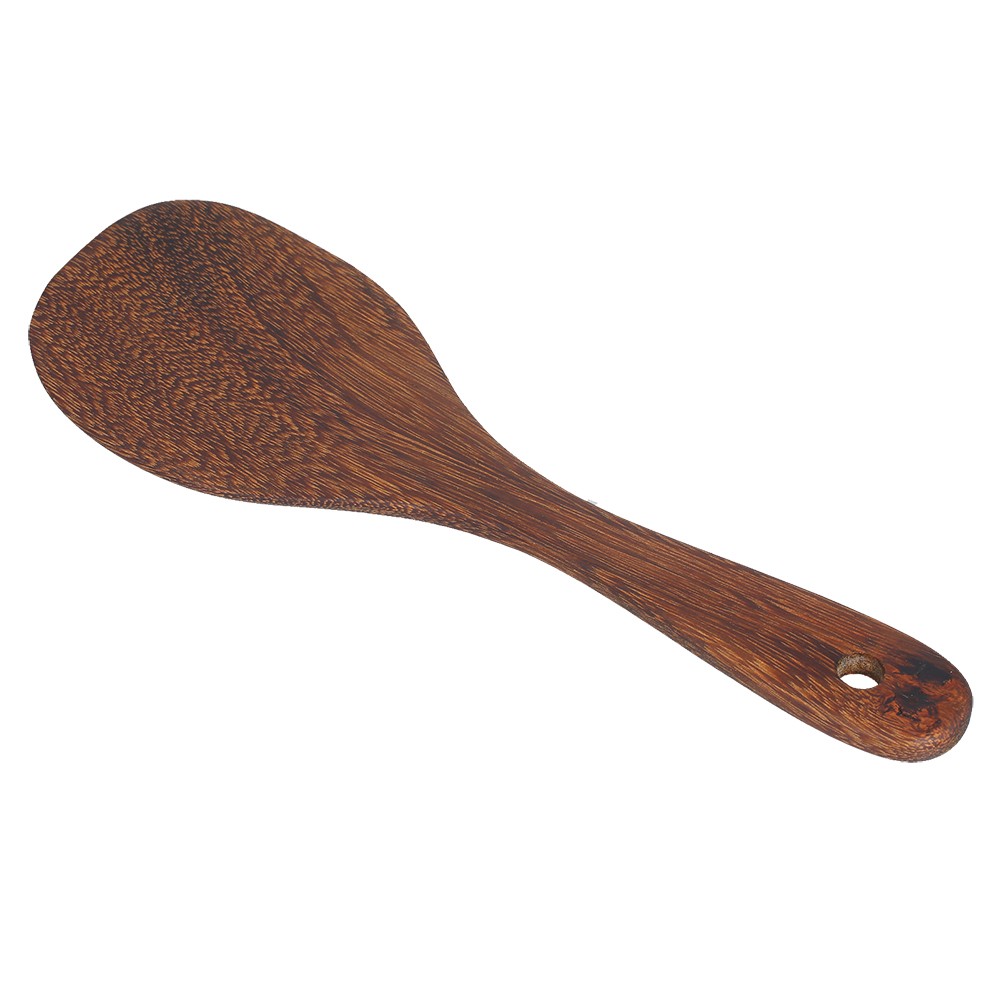 Wenge Rice Scoop Nonstick Rice Spoon Rice Paddle Heat Resistant Natural Wooden Cooking Utensil Kitchen Rice Serving Spoon Work with Rice Maker Non-stick Cookware