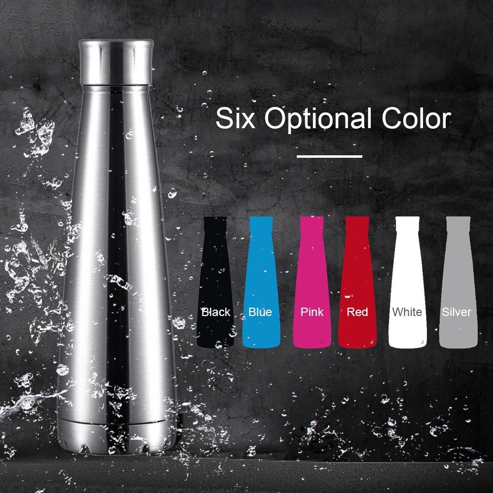 Water Bottle Stainless Steel 450ml Vacuum Insulated Water Bottle Keeps Cold Hot for 24 hours