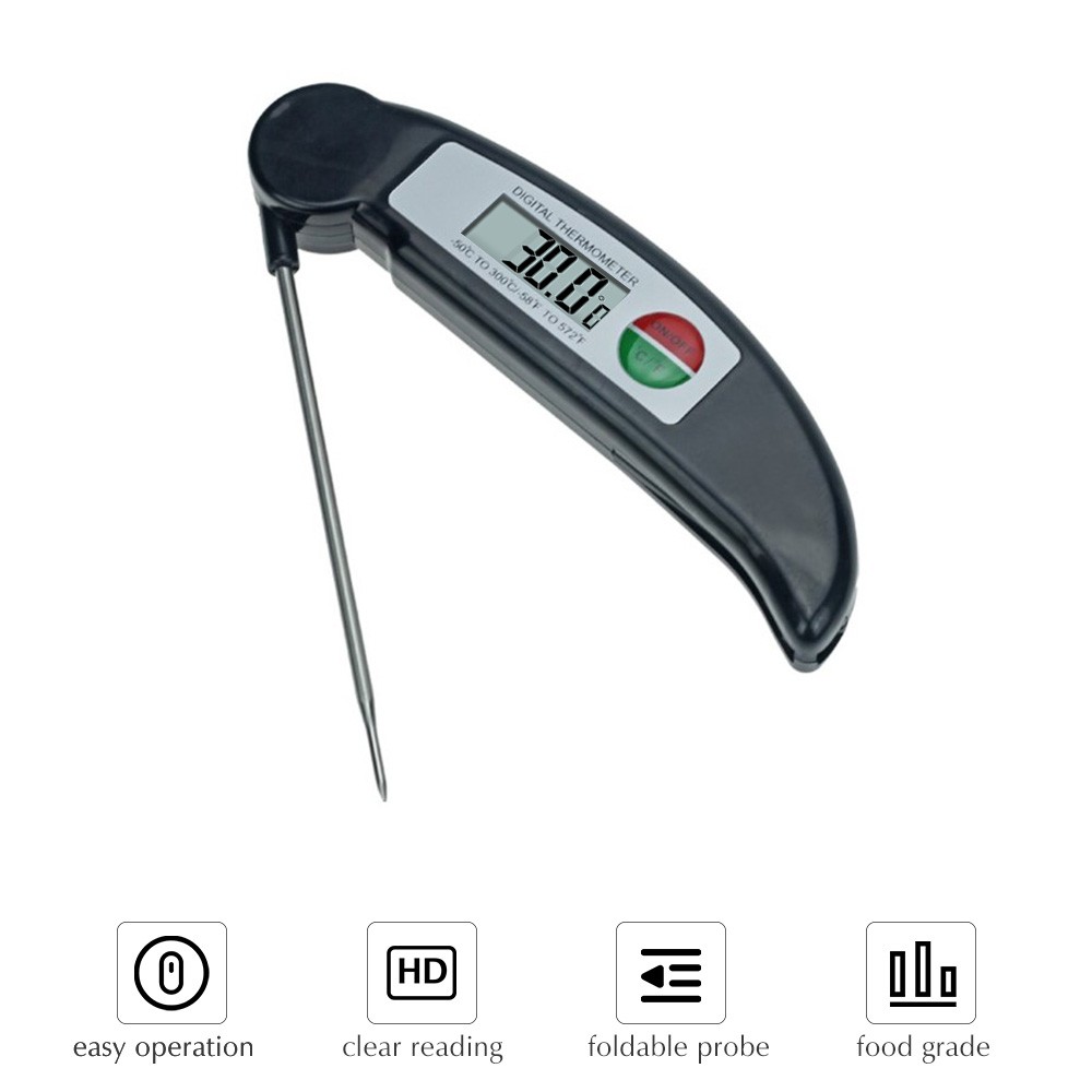 Thermometer Instant Read Digital Cooking Thermometer Ã¢â€žÆ’/Ã¢â€žâ€° Switch Candy Super Long Probe Kitchen BBQ Grill Smoker Meat Oil Milk Yogurt Temperature