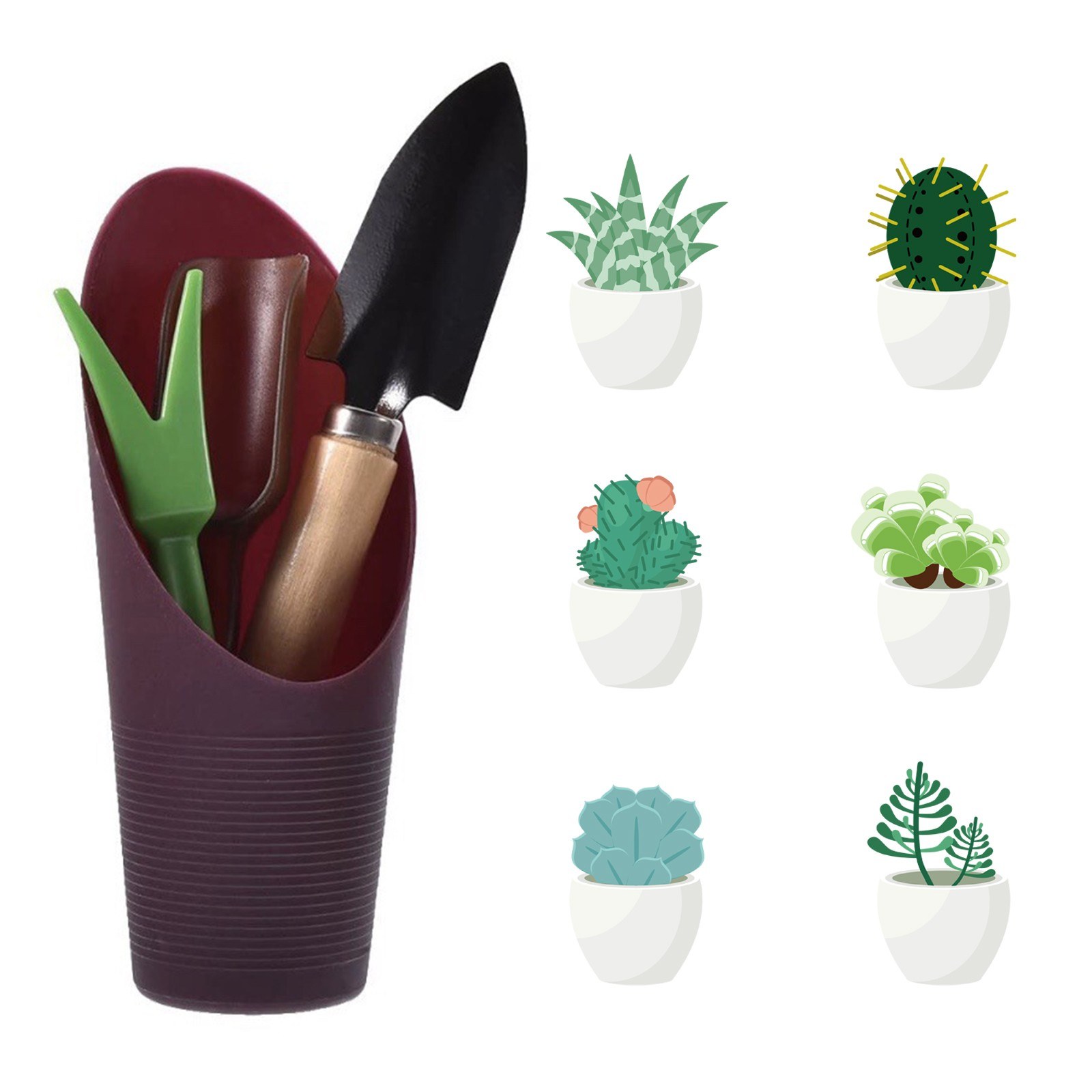 12PCS Mini Garden Planting Tool Set Bonsai Succulent Transplanting Miniature Fairy Mini Garden Planting Gardening Hand Tools