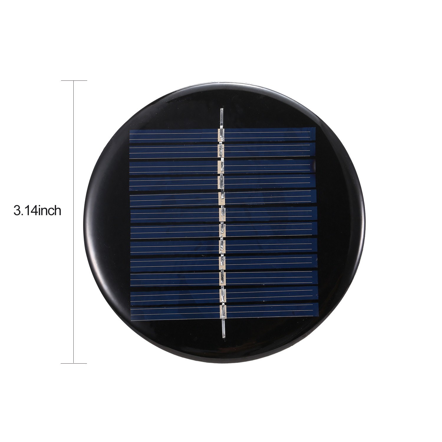 0.5W 6V Solar Panel Polycrystalline Silicon Solar Cell DIY Waterproof Camping Portable Power Solar Panel Compatible for Toys Light Lamp Fan Garden Pump