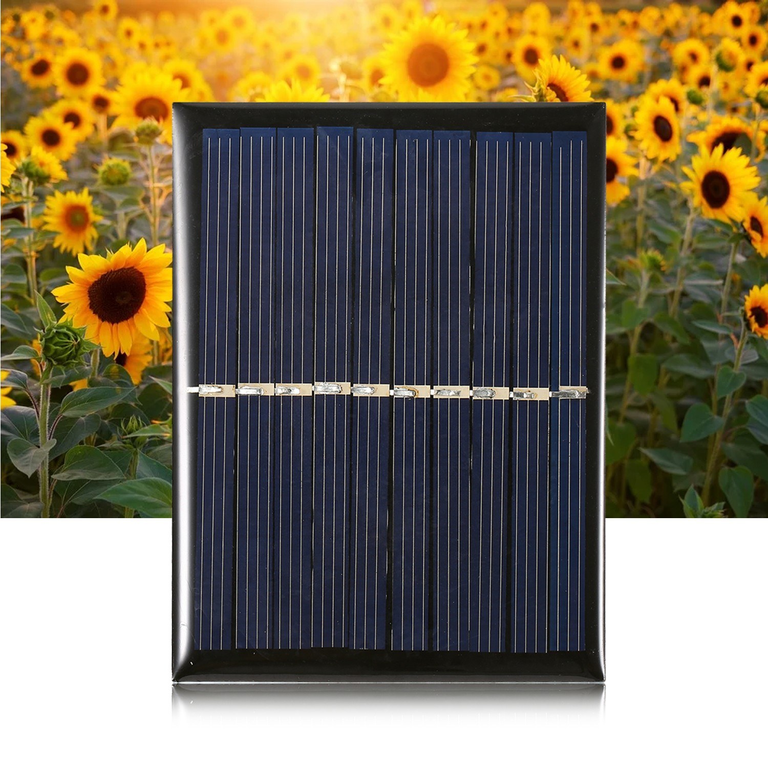 0.7W 5V Mini Solar Panel Polycrystalline Silicon Small Solar Cell DIY Waterproof Camping Portable Power Solar Panel Compatible for 3.7V Battery Toys Light Lamp Fan Garden Pump