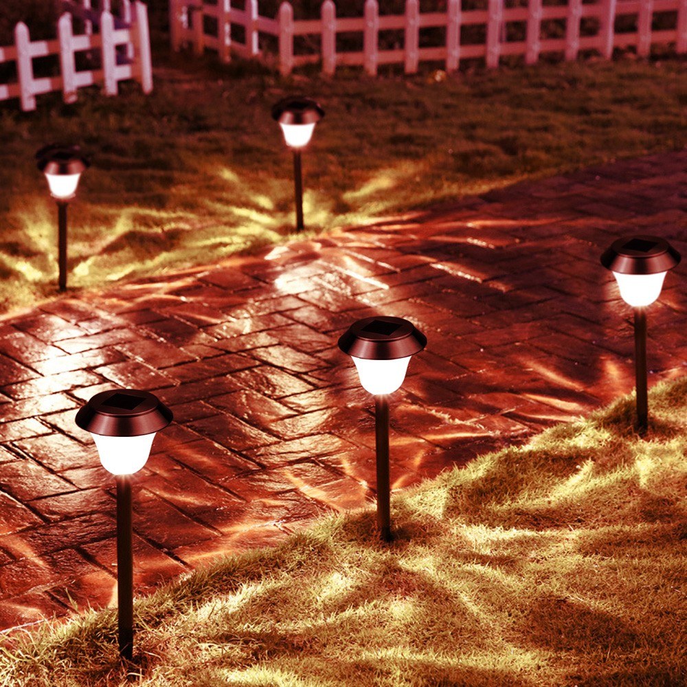 10 Pack Solar Garden Lights Outdoor Color Changing LED Pathway Lamp Garden Decoration Landscape Lighting for Patio, Lawn, Yard Walkway