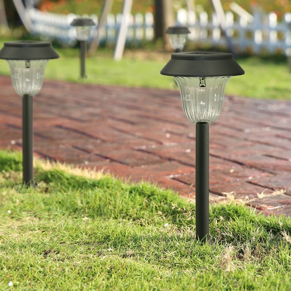 2 Pack Solar Garden Lights Outdoor White LED Pathway Lamp Garden Decoration Landscape Lighting for Patio, Lawn, Yard Walkway