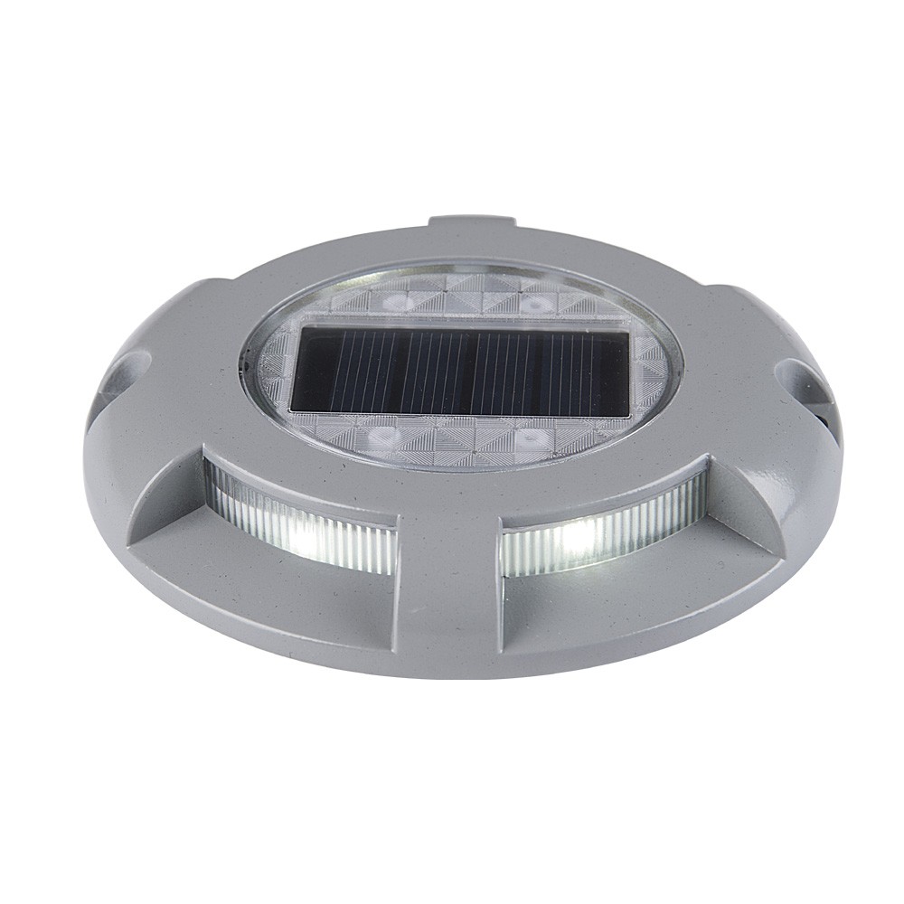 Solar Deck Lights 4-LED Driveway Light Aluminum Waterproof Outdoor Path Road Stairs Step Ground Lamp for Pathway Garden Patio Yard Decoration