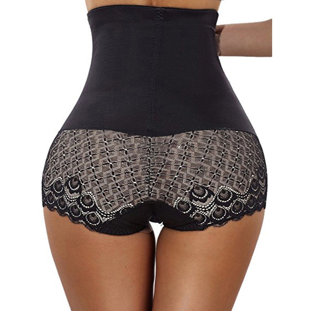 Women's Waist Trainers Lace Mesh Training Cinchers Buttock Lifting Panties Shaper Brief Seamless High Waists Beautiful Curves Underwear Tummy Control Corset S-3XL Optional